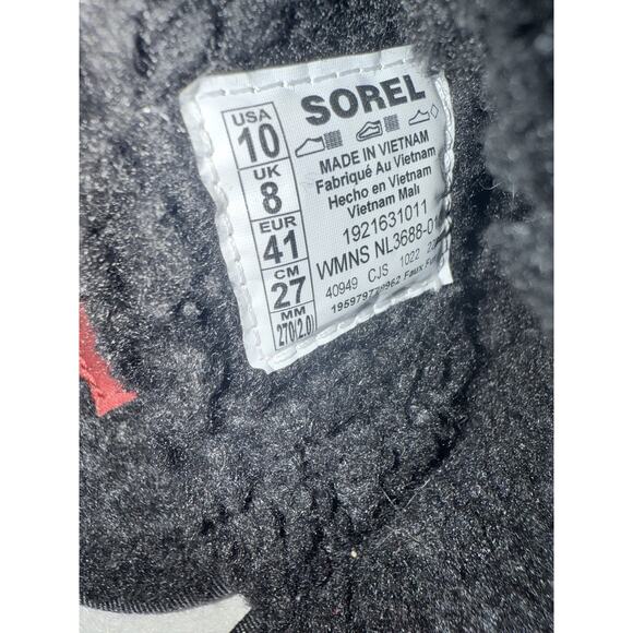 Sorel Womens Size 10 Go Mail Run Black Sea Salt Slip On Slippers Shoes - Picture 3 of 3